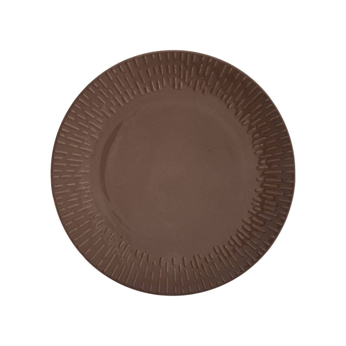 Chokoladefarvet middagstallerken fra Aida Confetti i porcelæn, 27,5 cm i diameter