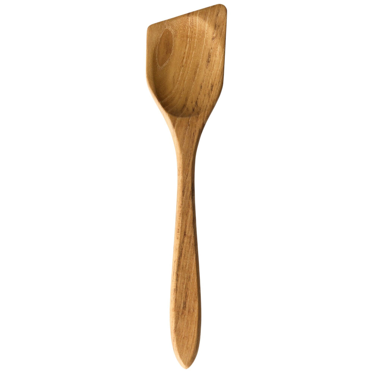 Aida RAW stegespatel i teak, 32,5 cm, med fordybning og flad kant