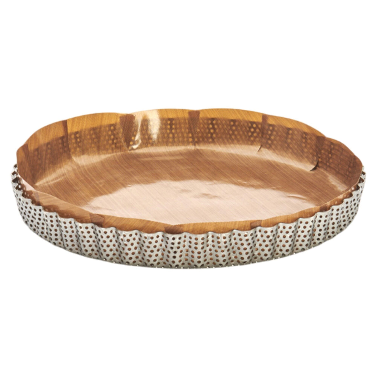 De Buyer perforeret tærteform i rustfrit stål, diameter 24 cm
