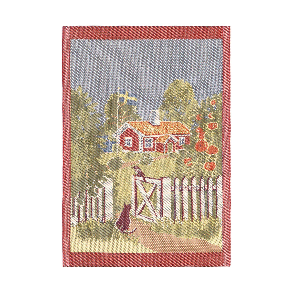Ekelund håndklæde med det flerfarvede mønster Mitt Sverige, 35 × 50 cm