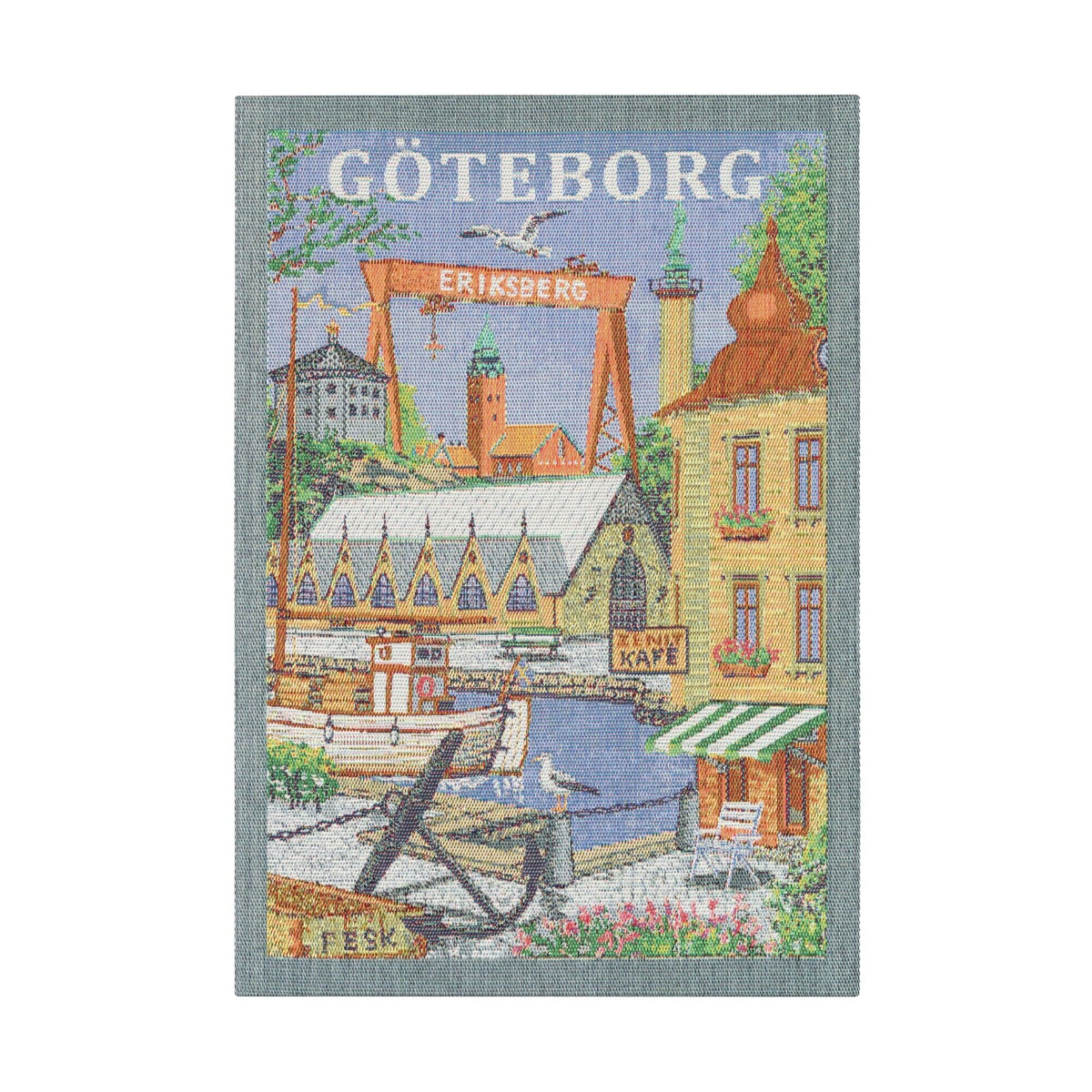 Ekelund Göteborg flerfarvet håndklæde i størrelsen 35 × 50 cm