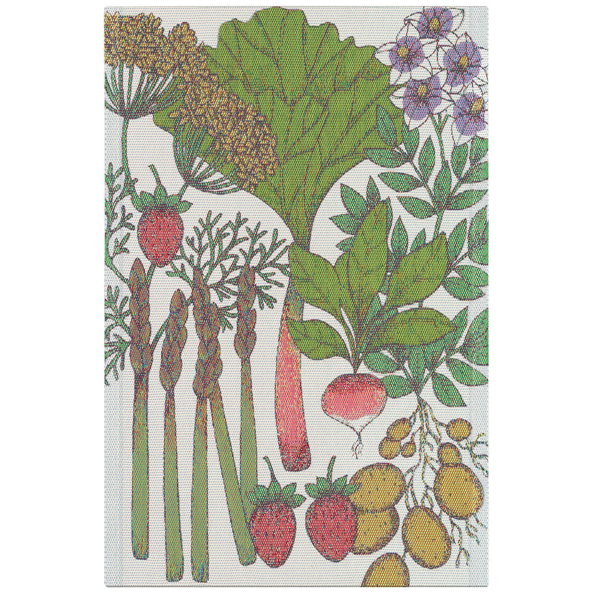Flerfarvet Ekelund viskestykke med mønsteret Sommarprimörer, 40 x 60 cm