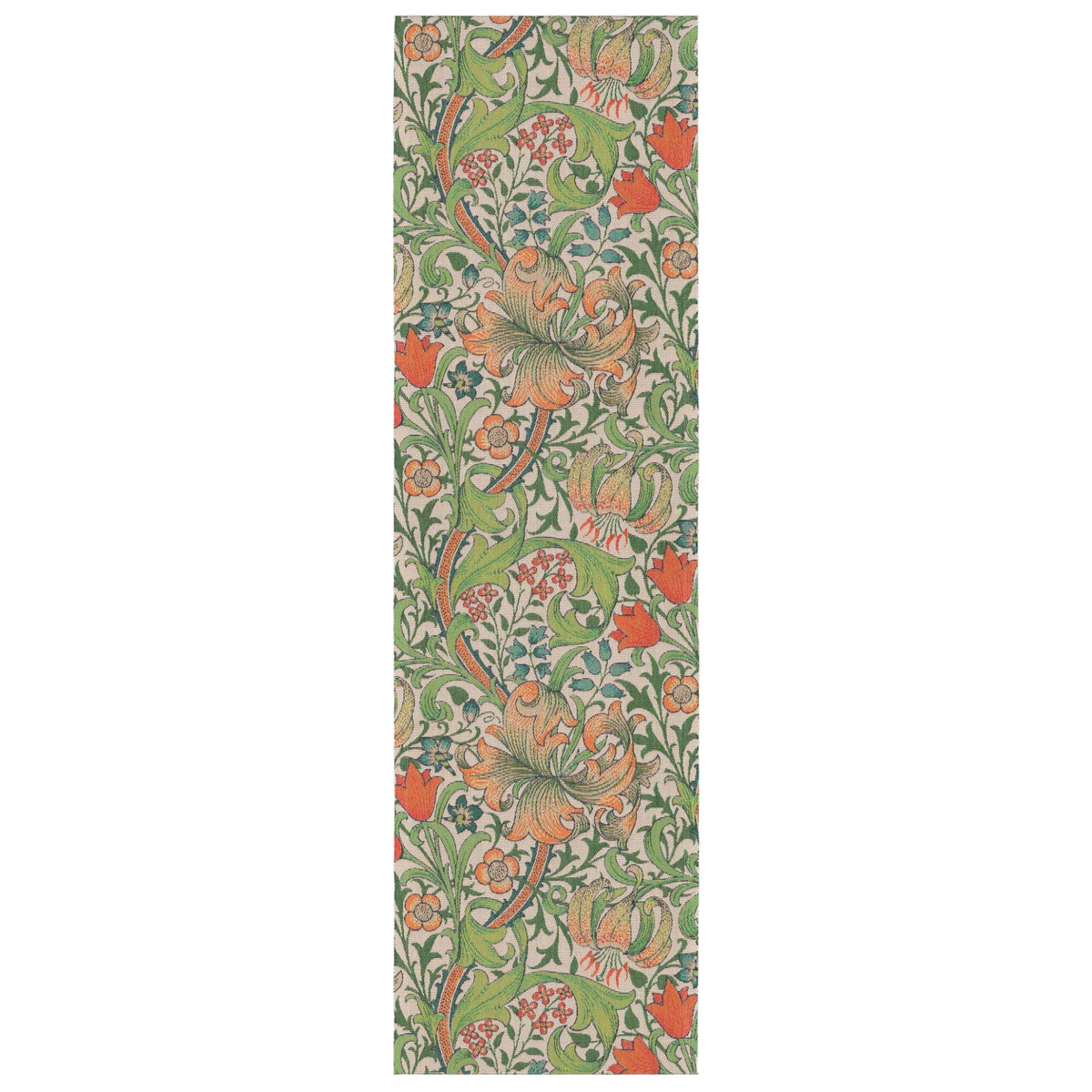 Ekelund Golden Lily bordløber på 35 x 120 cm med William Morris-mønster