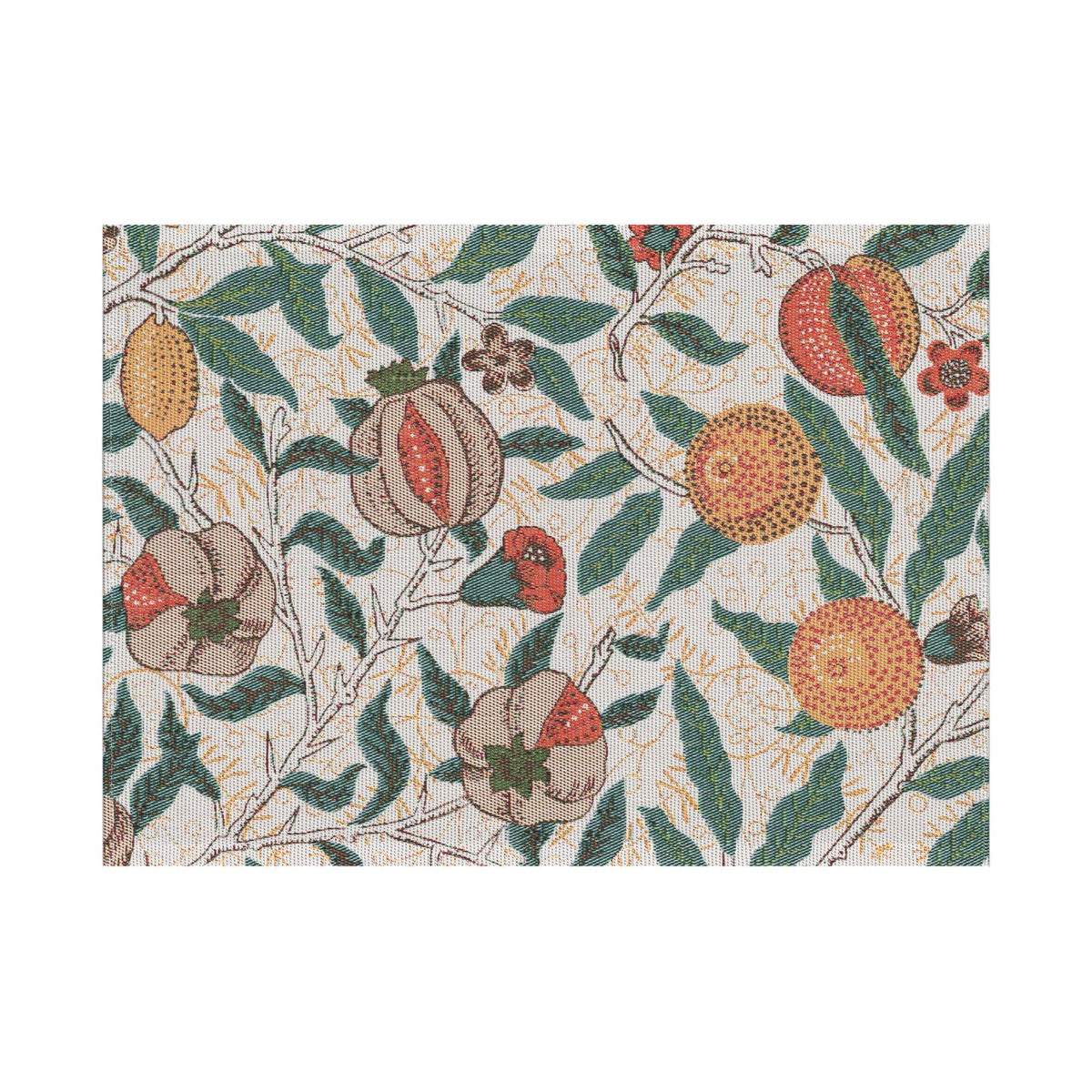Flerfarvet Ekelund Fruit bordmåtte med motiv fra The William Morris Society