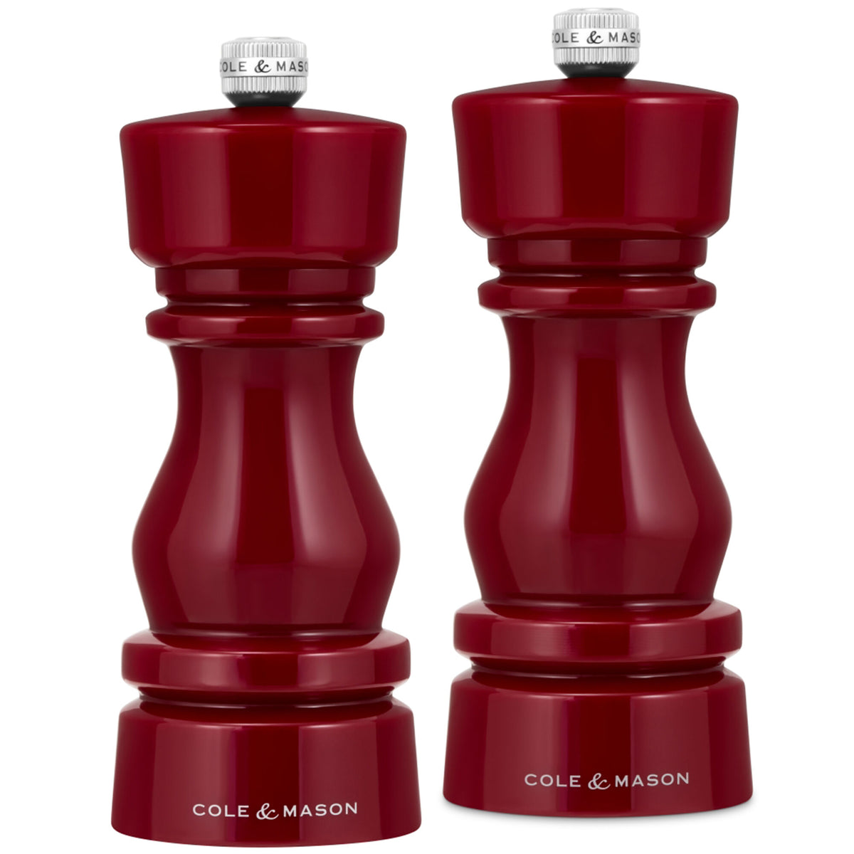 Rødt Cole & Mason London kværnsæt i akryl, 15 cm