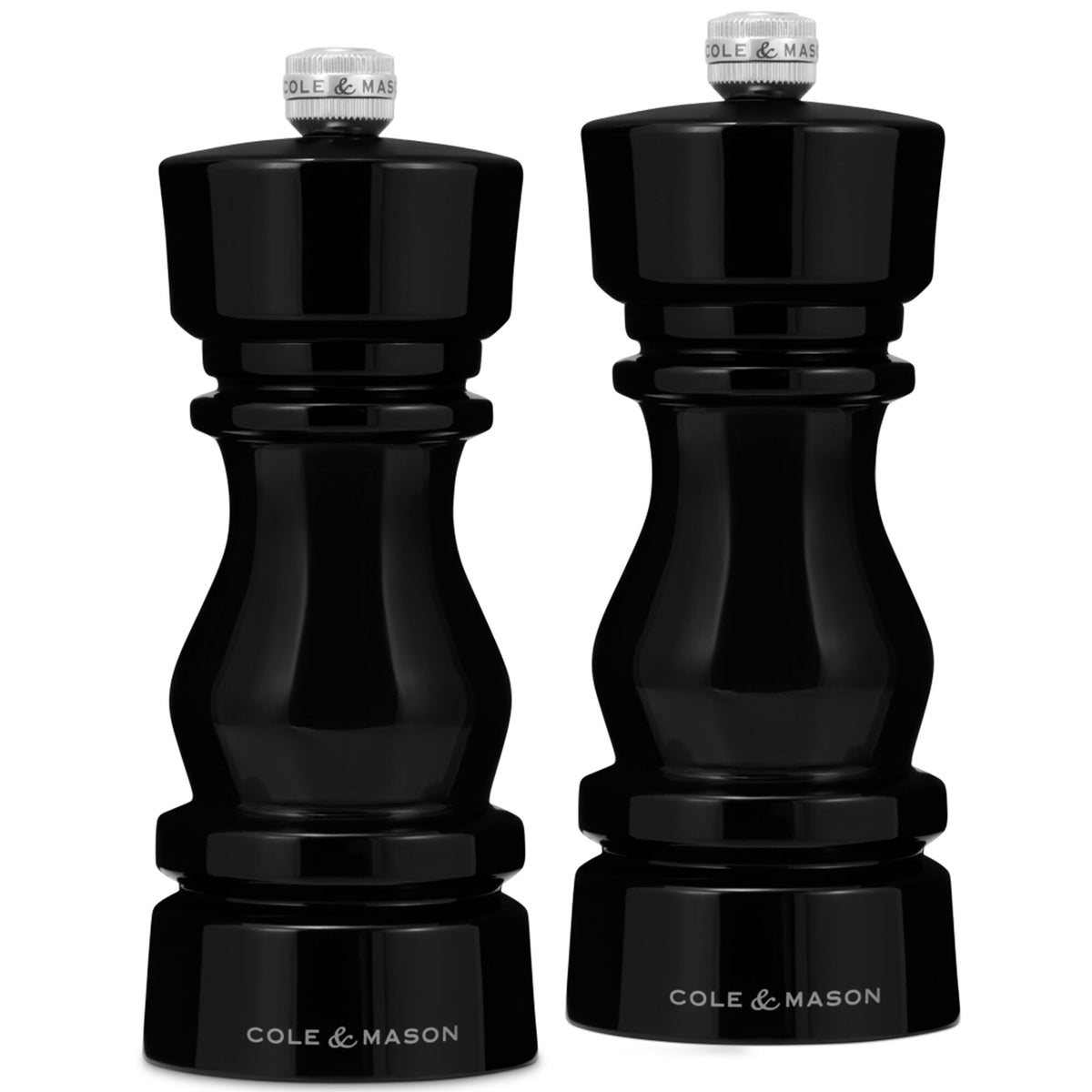 Sort Cole & Mason London kværnsæt til salt og peber, 15 cm