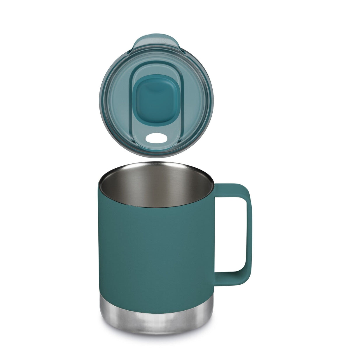 Klean Kanteen Camp Mug termokrus 355 ml i farven mediterranea med låg