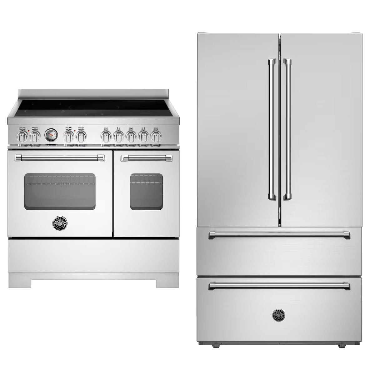 Bertazzoni Master induktionskomfur og side-by-side køle-frys i rustfrit stål