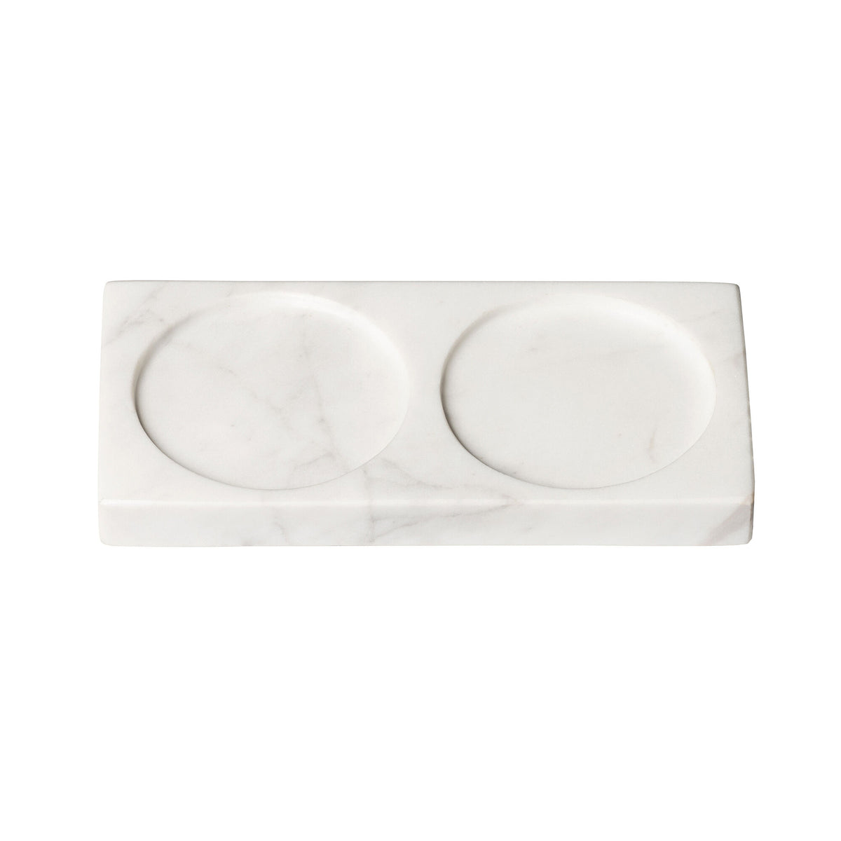 Crushgrind Tabletopper bakke i White Marble til salt- og peberkværn, 15 cm