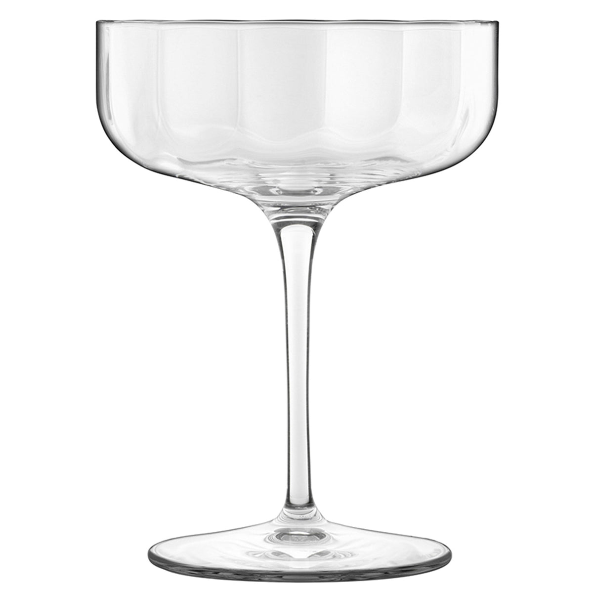 Luigi Bormioli Jazz champagneskål i klart rillet glas, 30 cl, sæt med fire