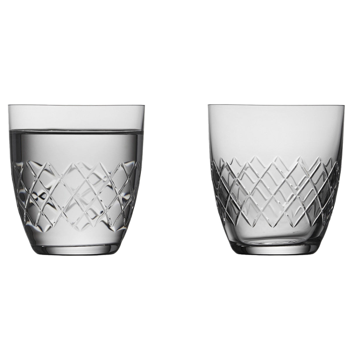 To Lyngby Glas Eaton vandglas med diamantformet mønster, 30 cl