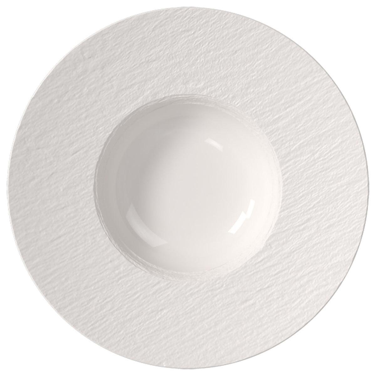 Hvid Villeroy & Boch Manufacture Ice pastatallerken med frostmatteret kant