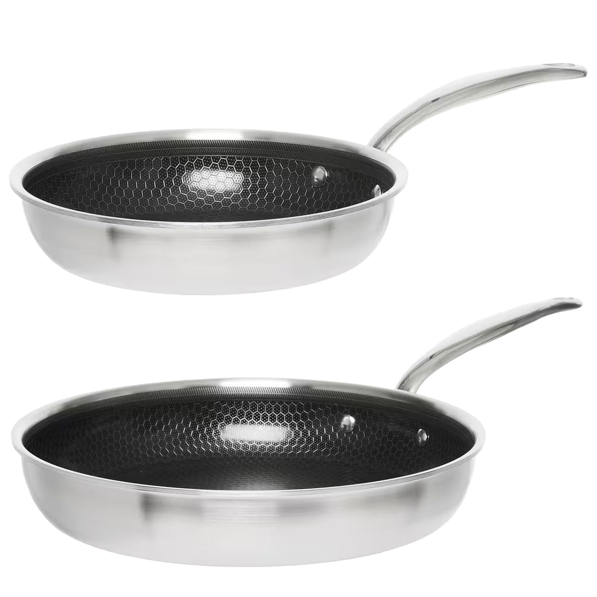 Mareld Honeycomb stegepandesæt i rustfrit stål, 20 og 28 cm
