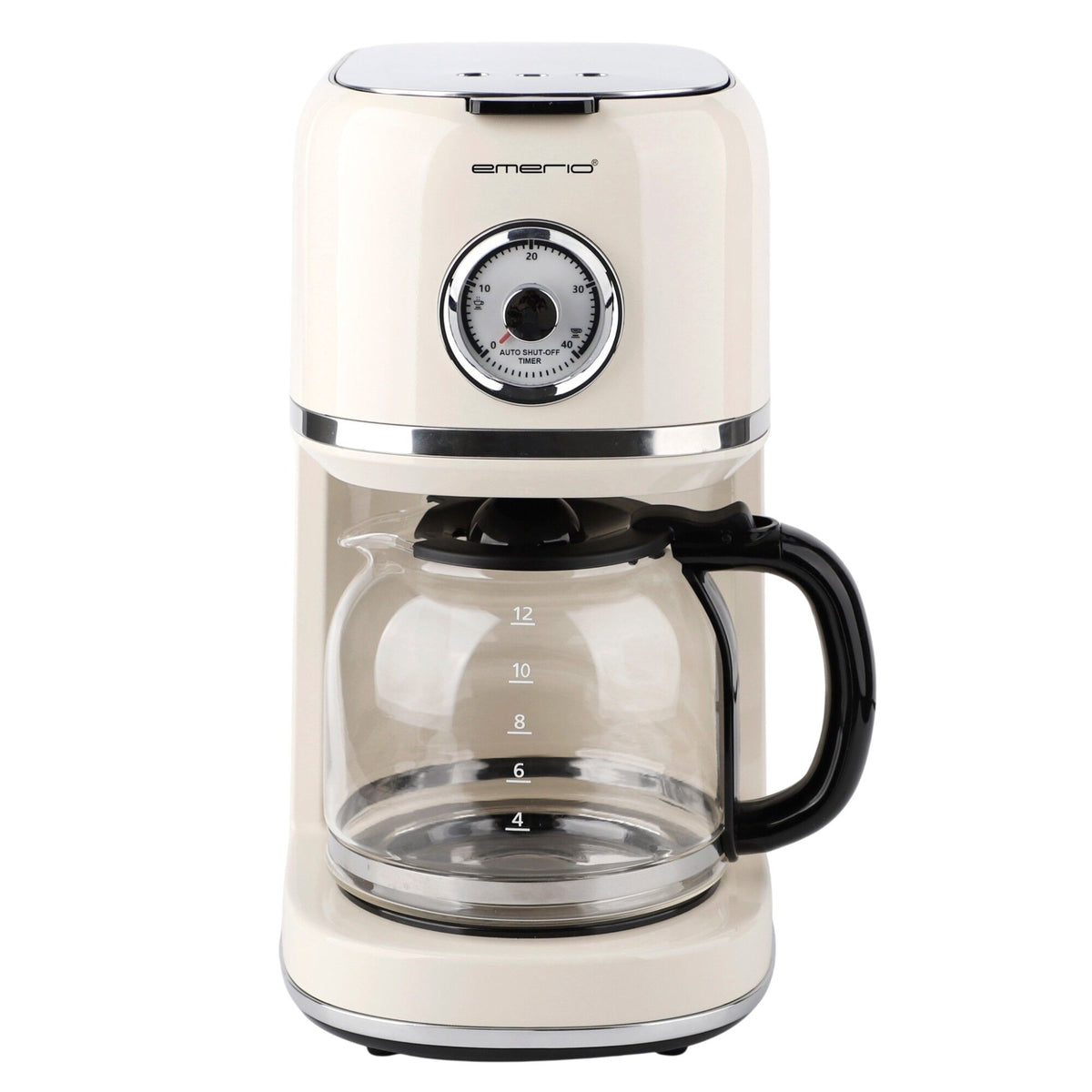 Retro kaffemaskine i ivory fra Emerio med kande på 1,5 liter