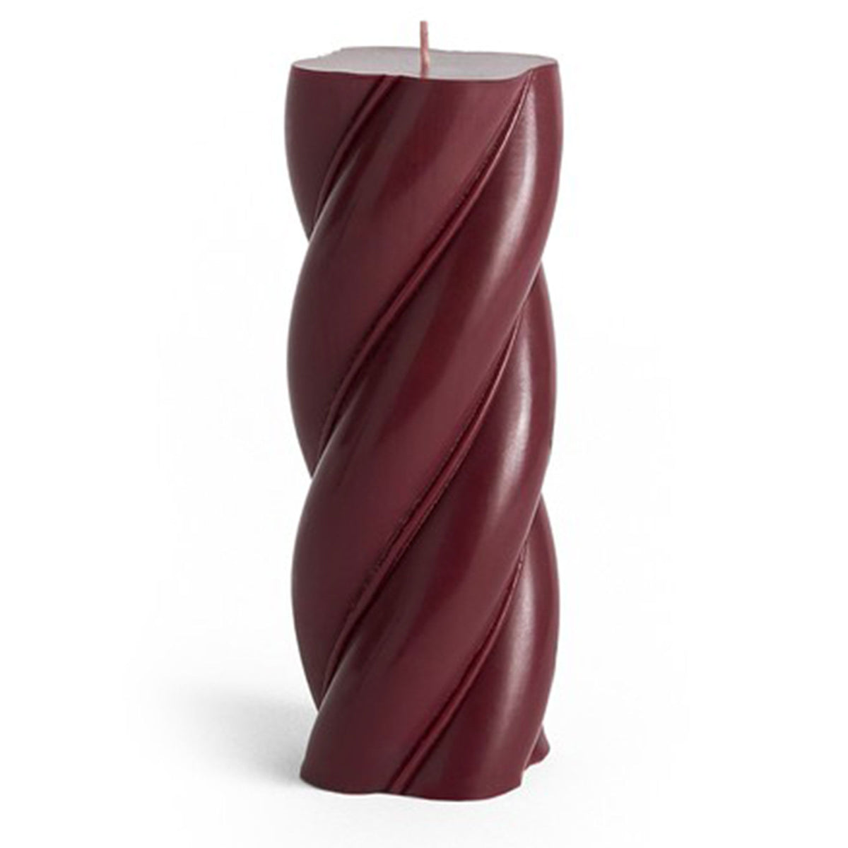 Spiralformet bordeaux bloklys fra Hay Soft Serve, medium
