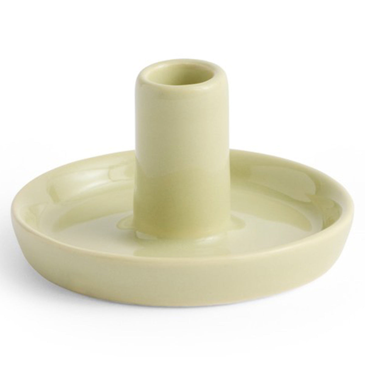 Hay Disc lysestage XS i soft pistachio, glaseret lertøj