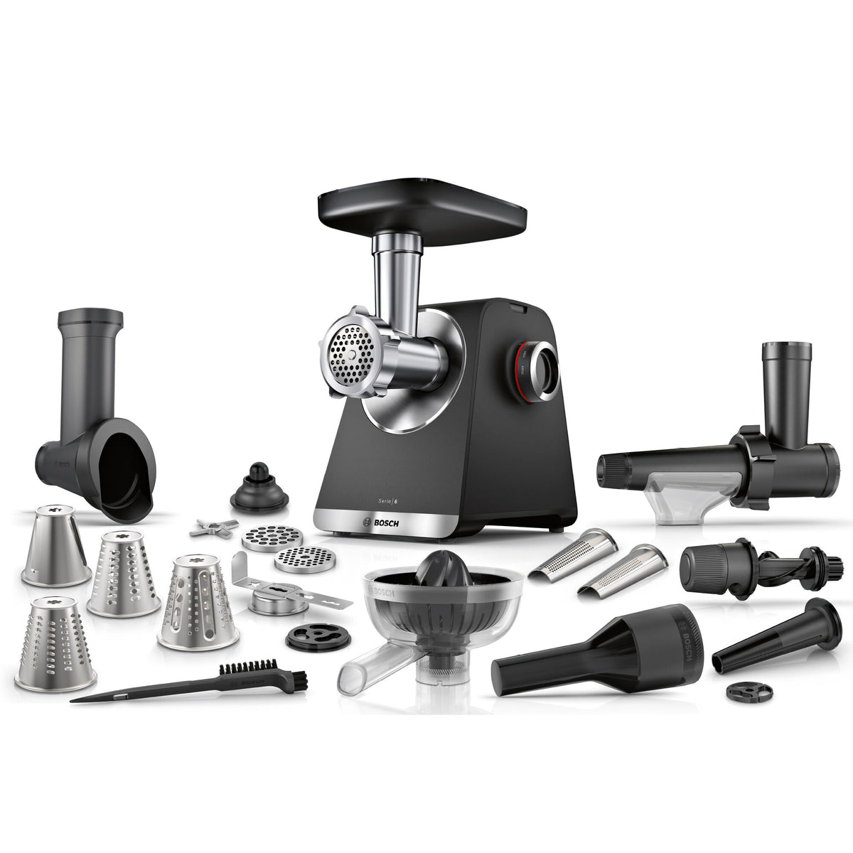 Bosch Multipower Series 6 MFWS682B kødkværn i sort og sølv