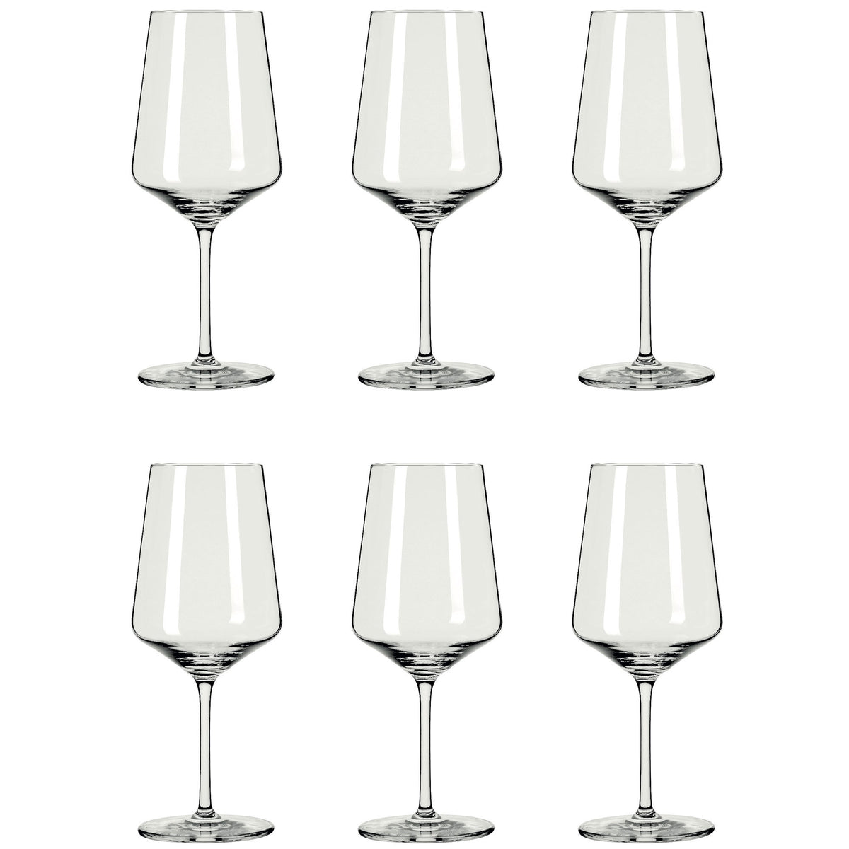 Seks Ritzenhoff Lichtweiss rødvinsglas i krystalglas, 54 cl