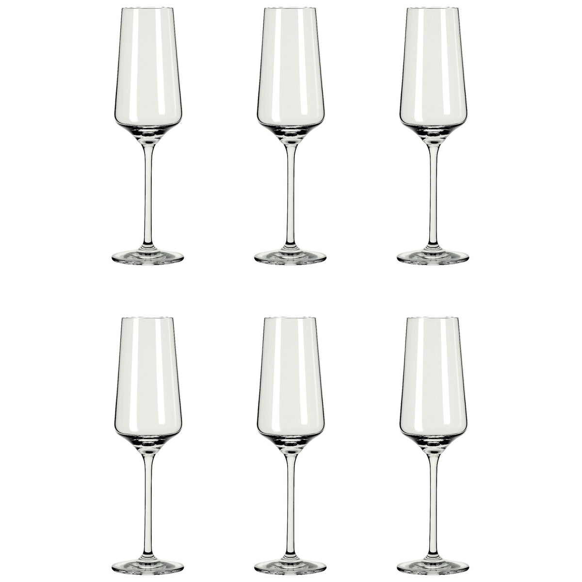 Seks Ritzenhoff Lichtweiss champagneglas i krystal, 23,3 cl