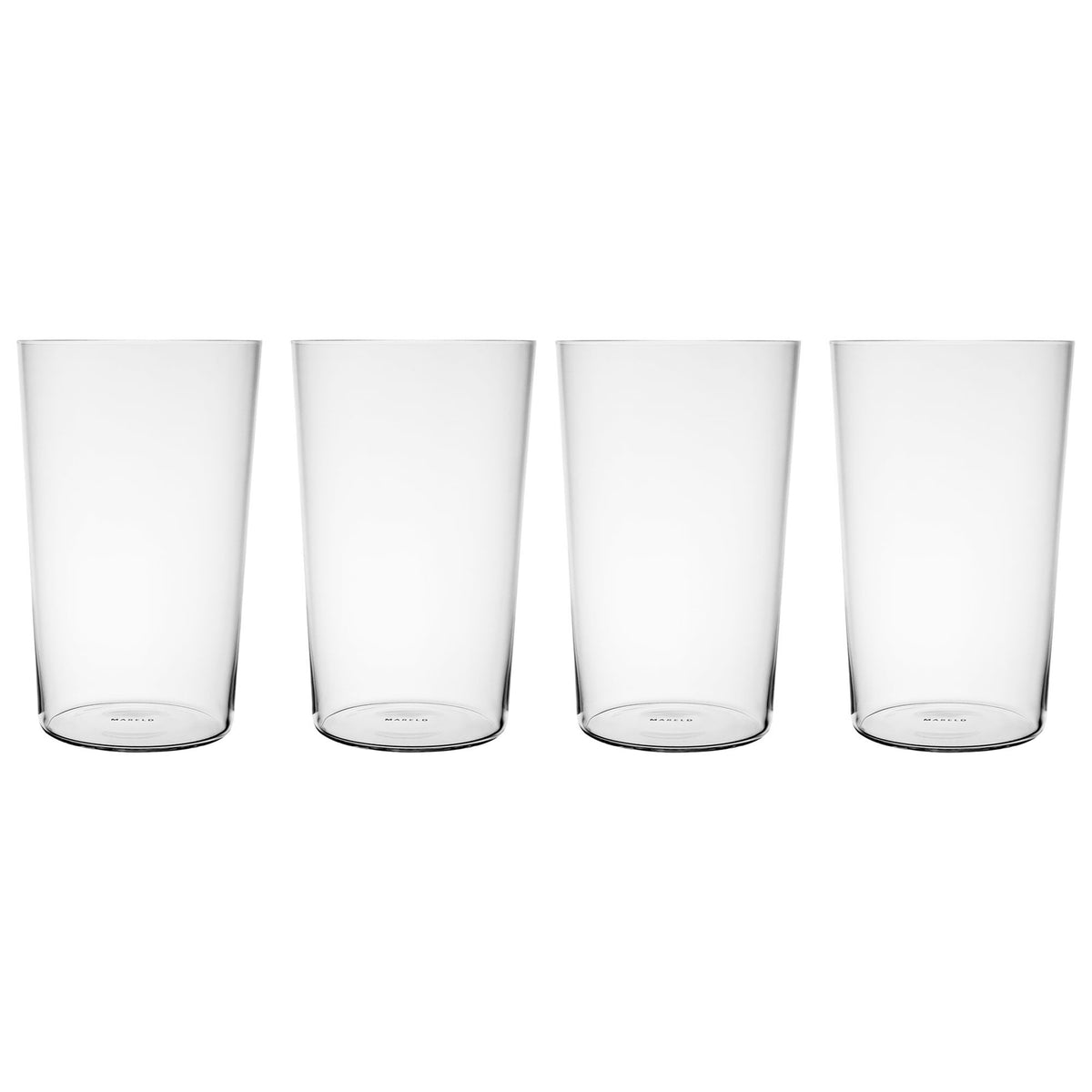Fire tynde Mareld Sippvik ølglas på 500 ml i blyfri krystal