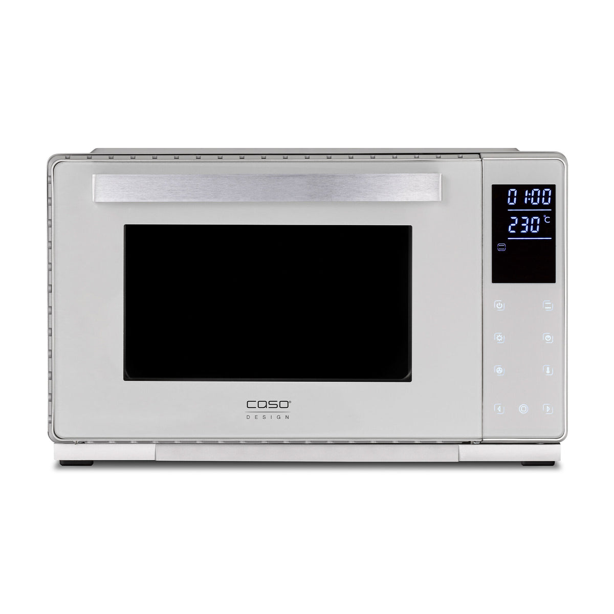 Fritstående Caso Bake & Style 26 Touch miniovn i stål, 26 liter