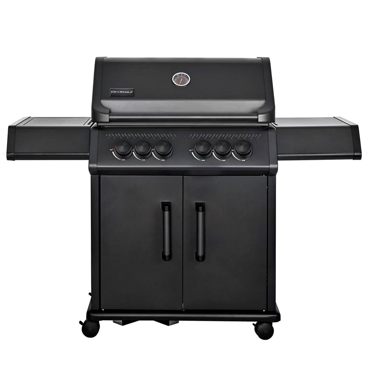 Sort Bluegaz X402 gasgrill med fire støbejernsriste