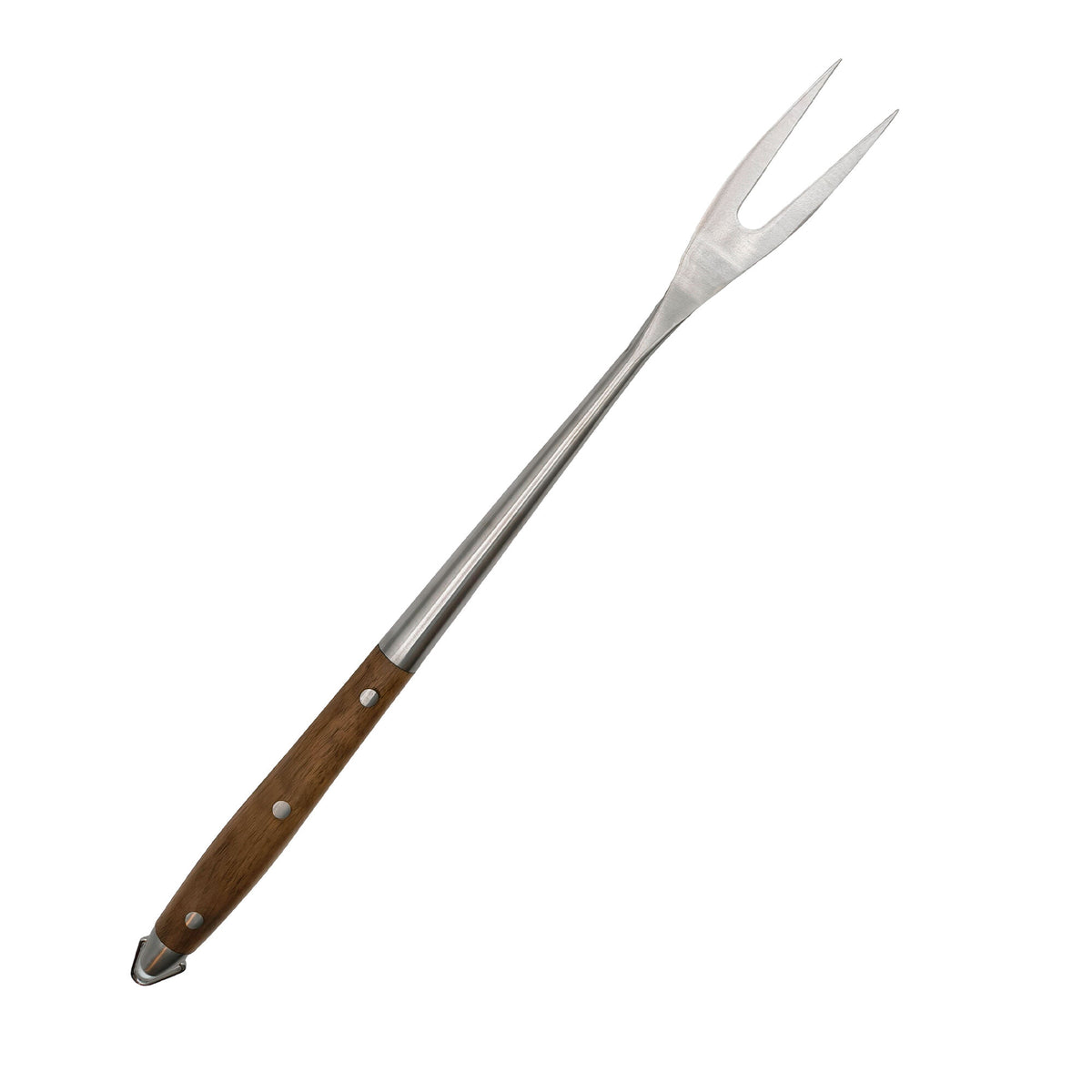 Bluegaz Elite grillgaffel i rustfrit stål med håndtag i akacietræ, 47 cm
