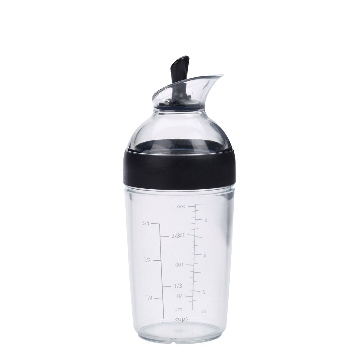 Oxo dressingflaske i sort med plads til 236 ml hjemmelavet dressing