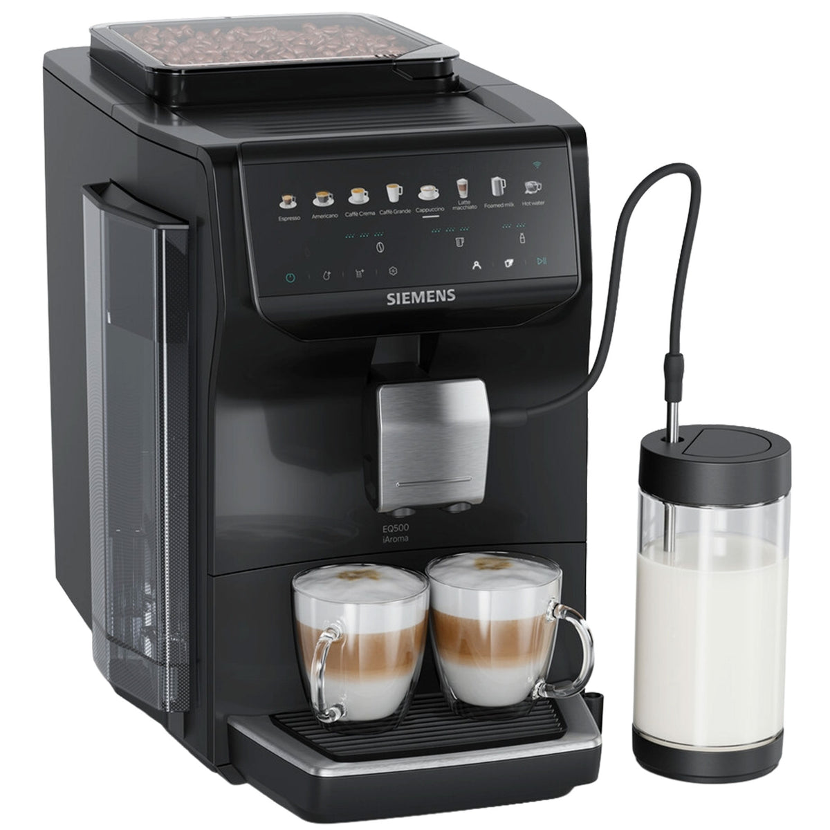 Siemens EQ500 iAroma fuldautomatisk espressomaskine i sort