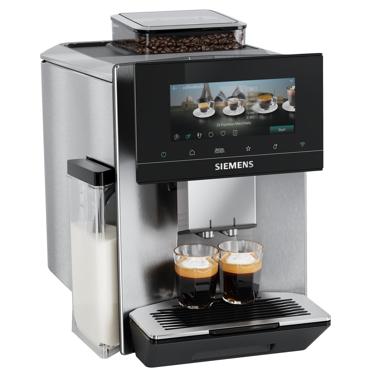 Siemens EQ900 iAroma TQ923E43 fuldautomatisk espressomaskine i inox