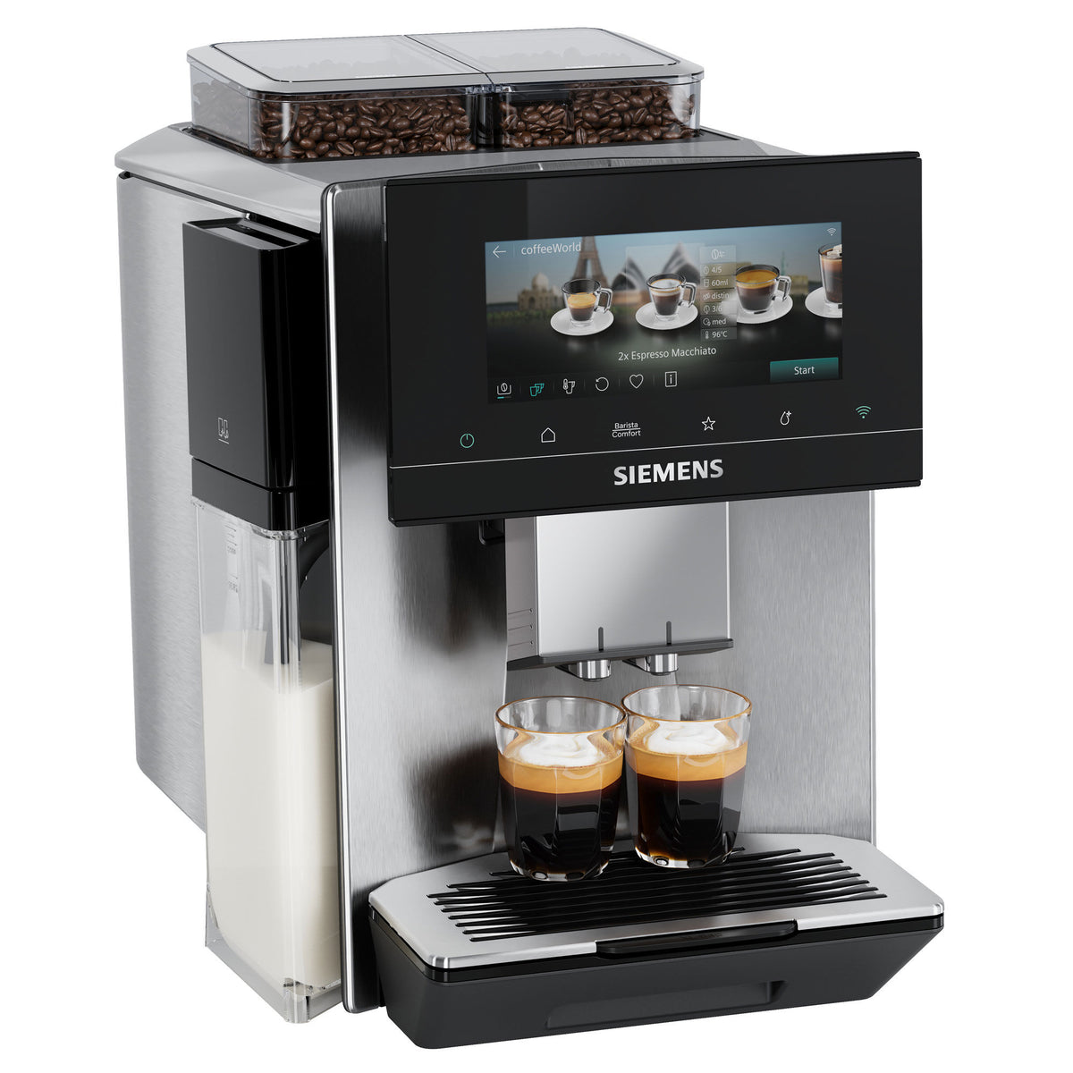 Siemens EQ900 plus iAroma TQ927EZ3 fuldautomatisk espressomaskine i rustfrit stål