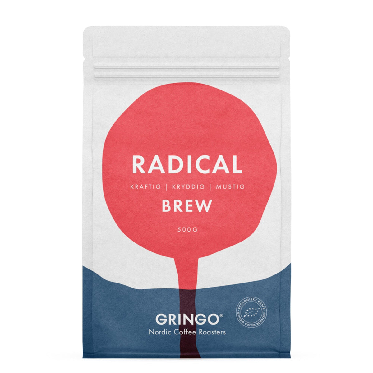 Gringo Radical Brew kaffebønner i pose på 500 g