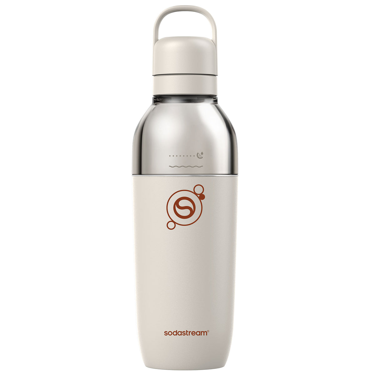 Sandfarvet kulsyreflaske på 0,7 liter fra Sodastream
