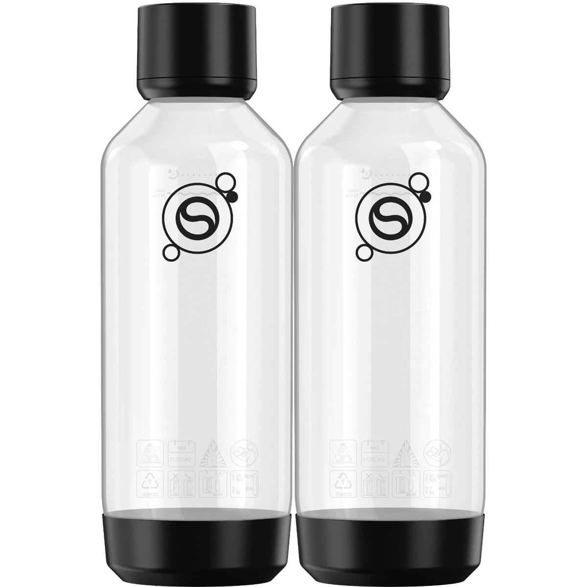 Sodastream Fizz & Refresh flasker, to stk. på 1 liter i sort