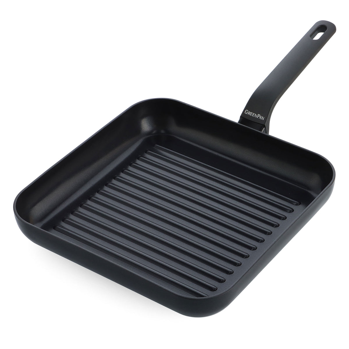 Greenpan Essence grillpande i sort, 28 cm, med høje riller