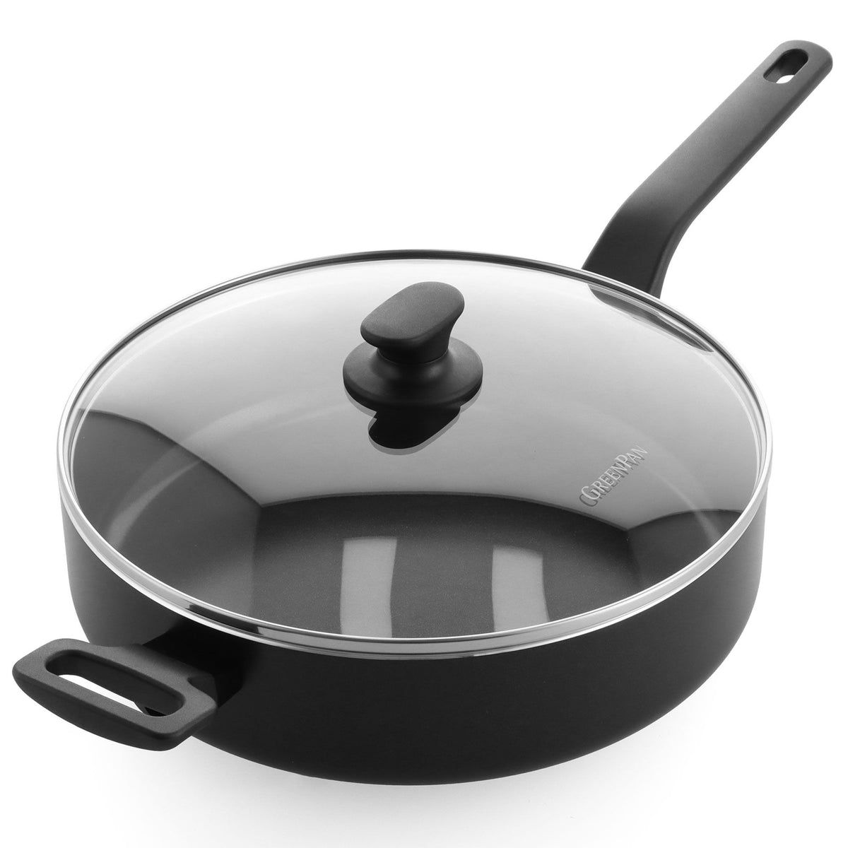 Sort GreenPan Essence stegepande på 28 cm med låg