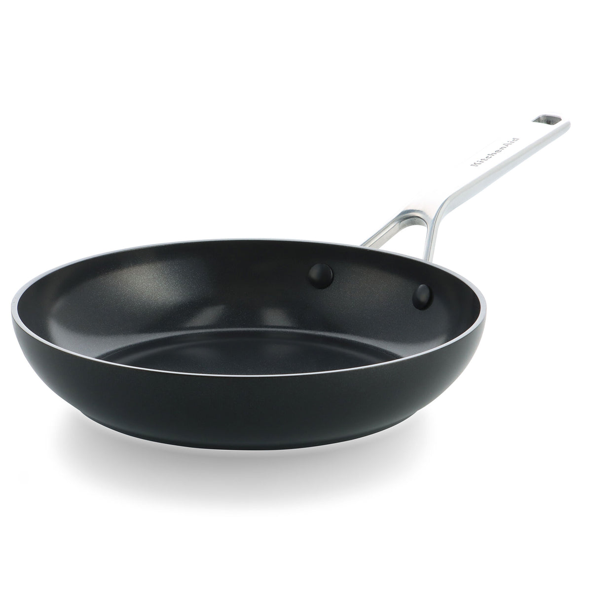 Sort stegepande på 28 cm fra KitchenAid, serien Advanced Hard Anodized