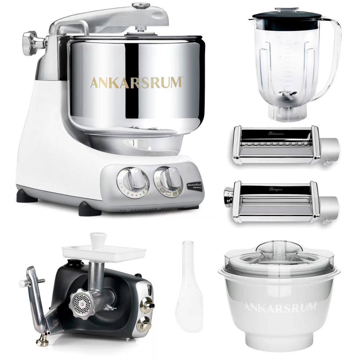 Ankarsrum Assistent Original køkkenmaskine i glossy white