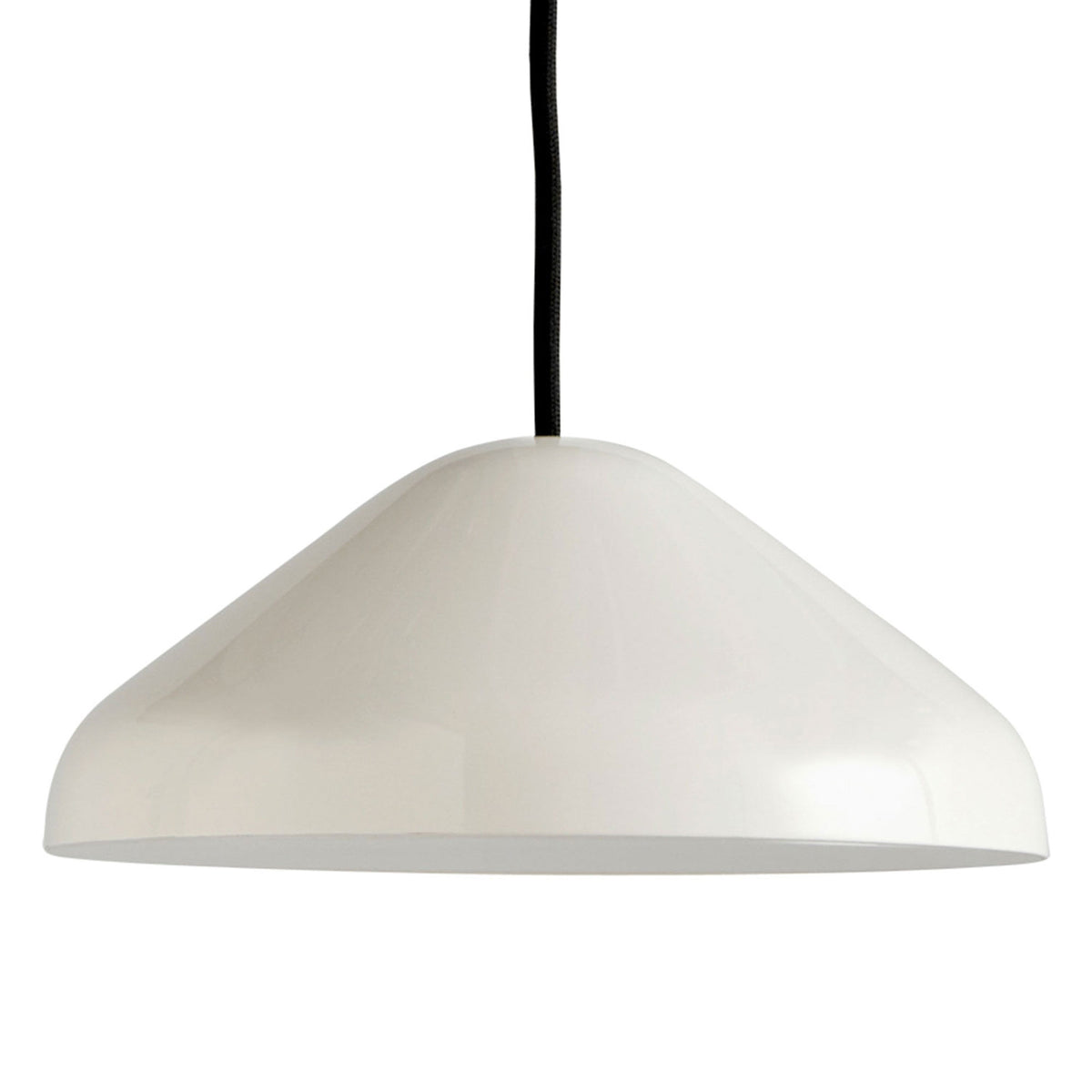 Hay Pao Steel Pendant pendel i cream white med buet form, 23 cm