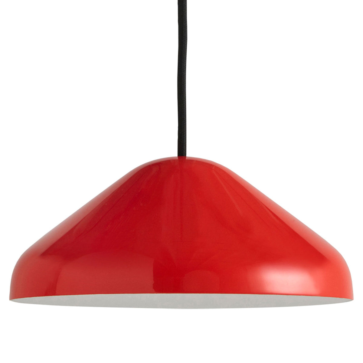 Hay Pao Steel Pendant pendel i rød, 23 cm, med buet silhuet