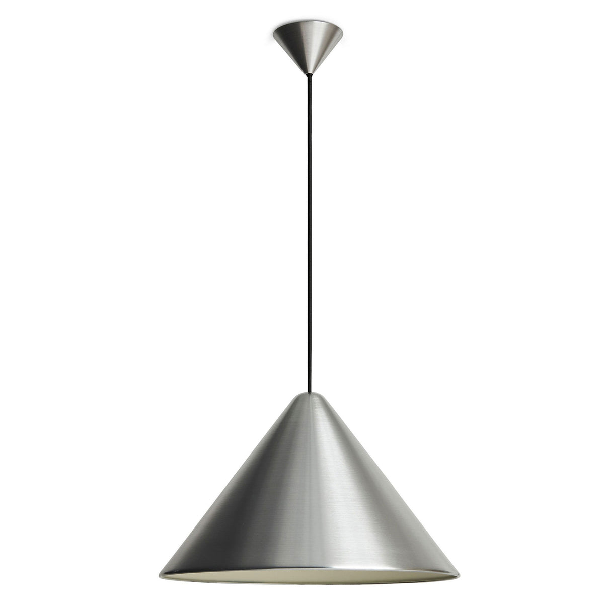 Hay Compass Pendant pendel med konisk skærm i brushed aluminium