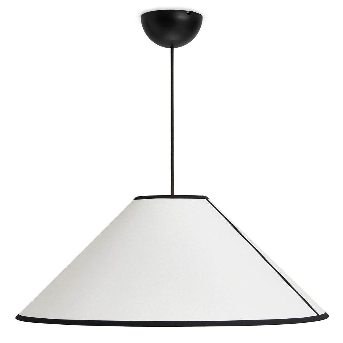 Hvid Hay Ava Cone Pendant pendel på 60 cm hængende fra loftet