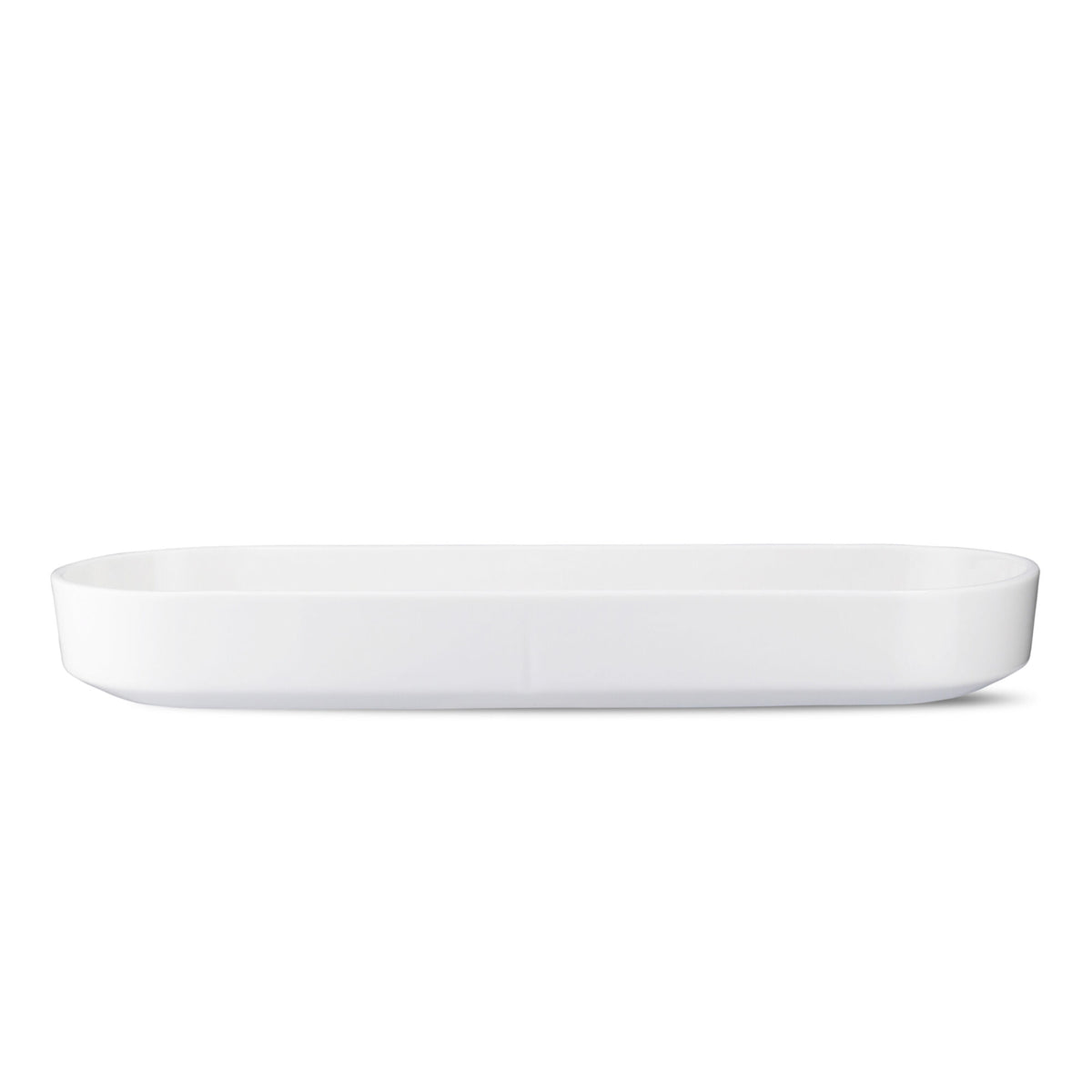 Hvidt ovalt Rosendahl Grand Cru serveringsfad med riller, 34 cm