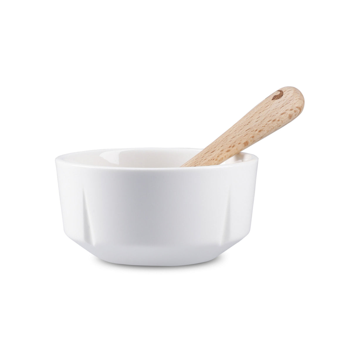 Hvid Rosendahl Grand Cru snackskål, Ø9 cm, med medfølgende træske