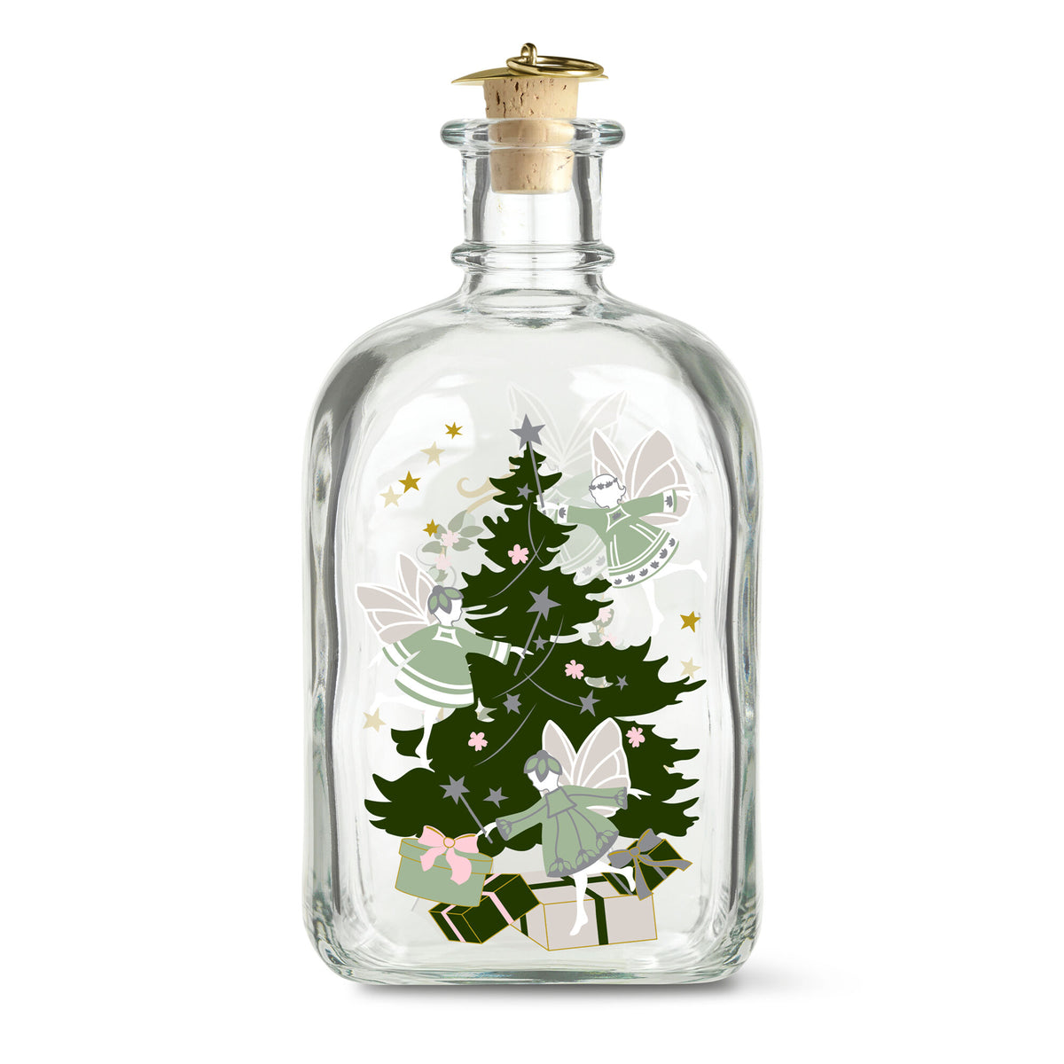Holmegaard Christmas Juleflaske 2026, dekorativ glasflaske på 73 cl