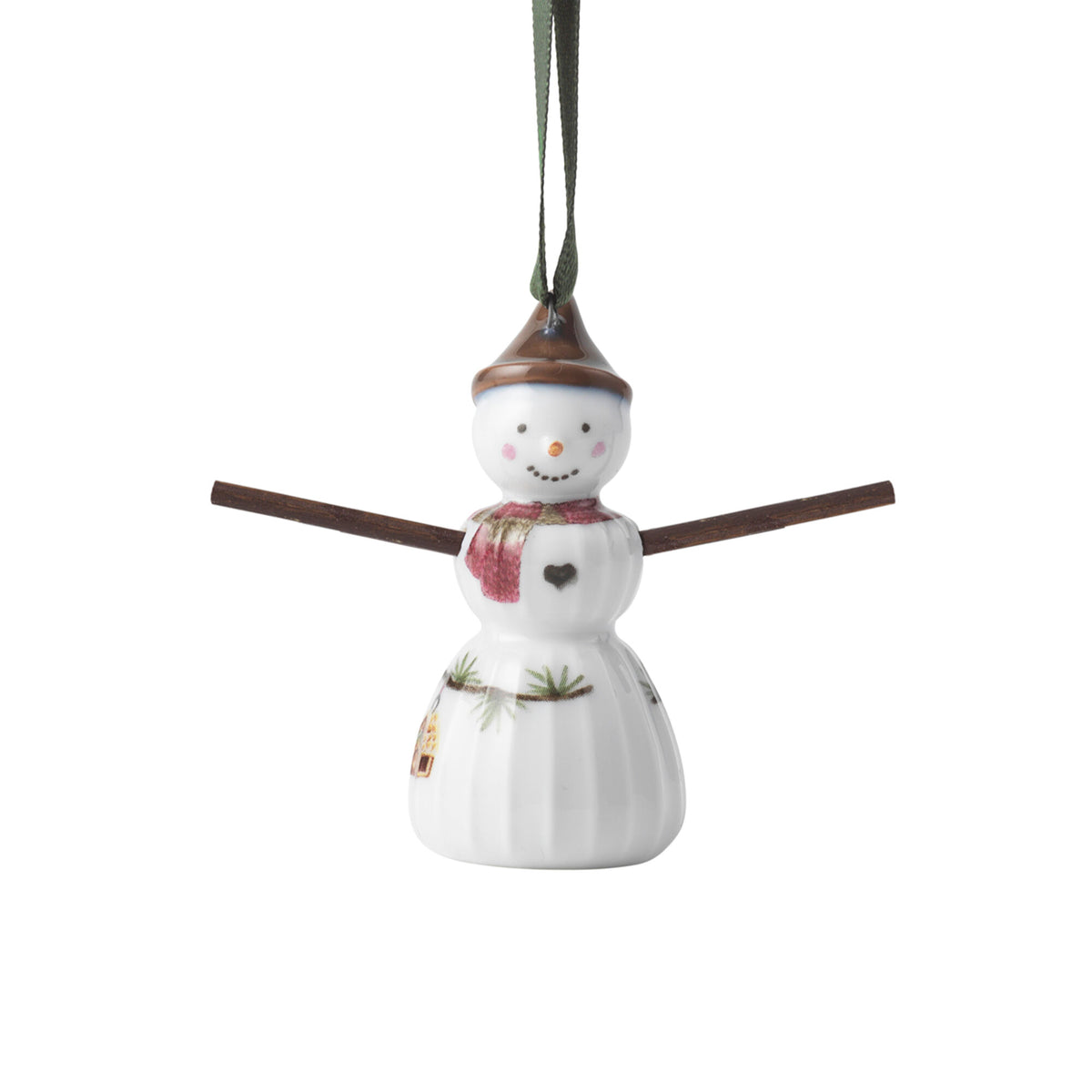 Kähler Hammershøi Christmas Snepige, lille porcelænsophæng til jul