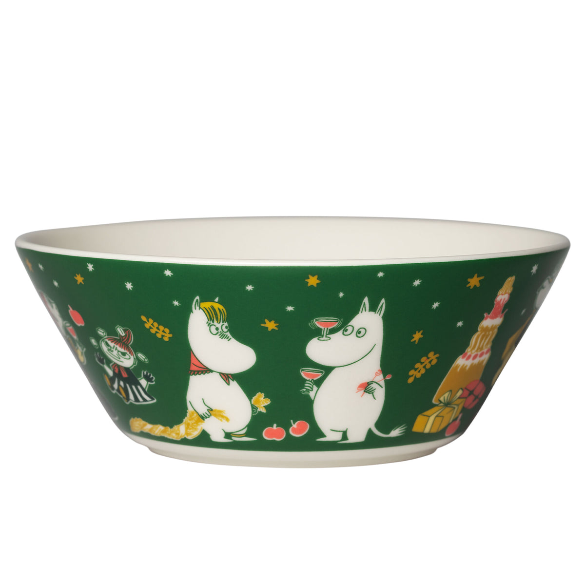 Moomin Arabia Mumi skål Kærlighedsgave, 15 cm, med grønt motiv