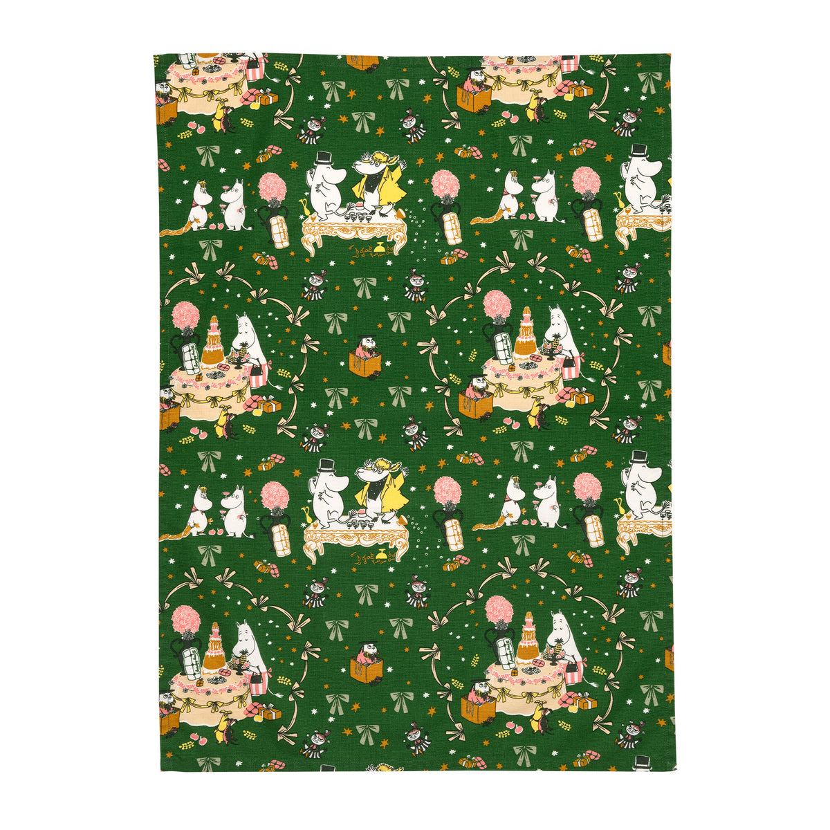Moomin Arabia viskestykke med mumitroldene fra Kærlighedsgave-kollektionen, 50 x 70 cm
