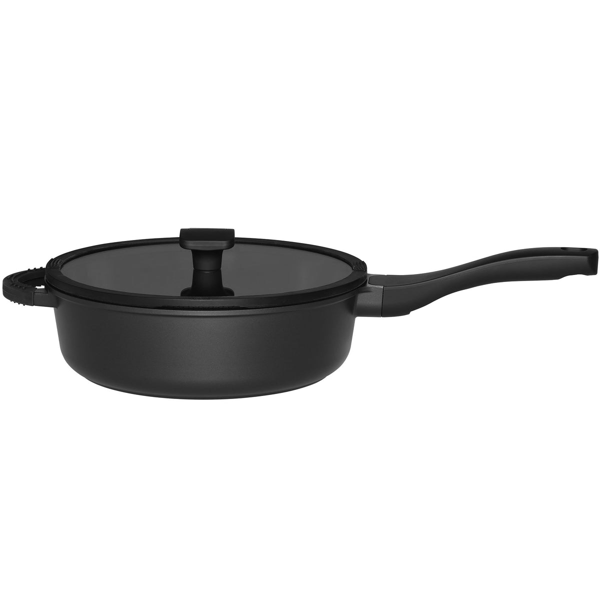 Maku Foodie sauterpande i støbt aluminium med glaslåg, 4,6 liter