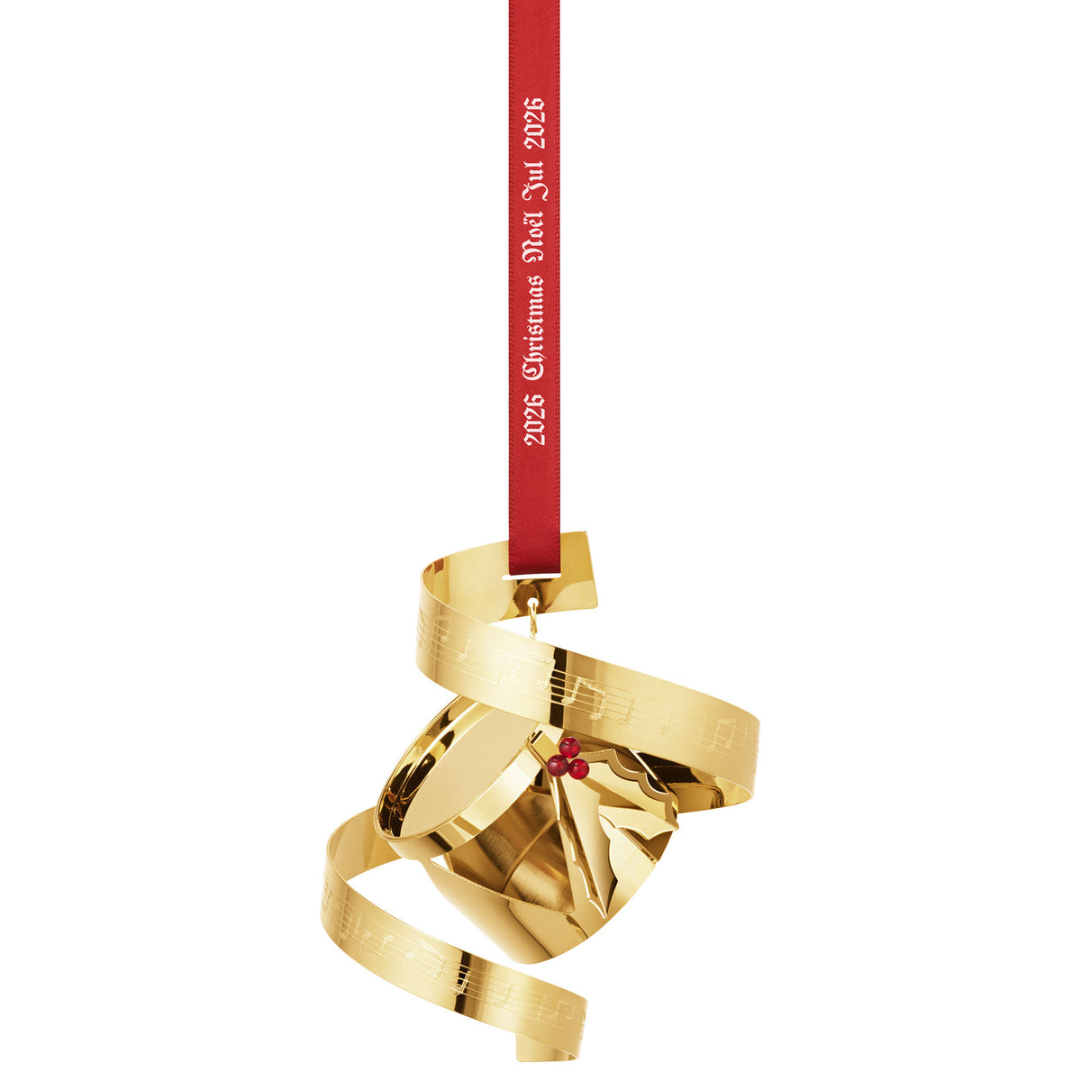Georg Jensen Classic Christmas 2026 juleuro i guld til ophæng